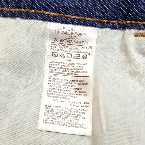 LONG Mid-Rise Dark-Wash Plus-Size Super Skinny Ankle Jeans NWT 28 long - Picture 9 of 11